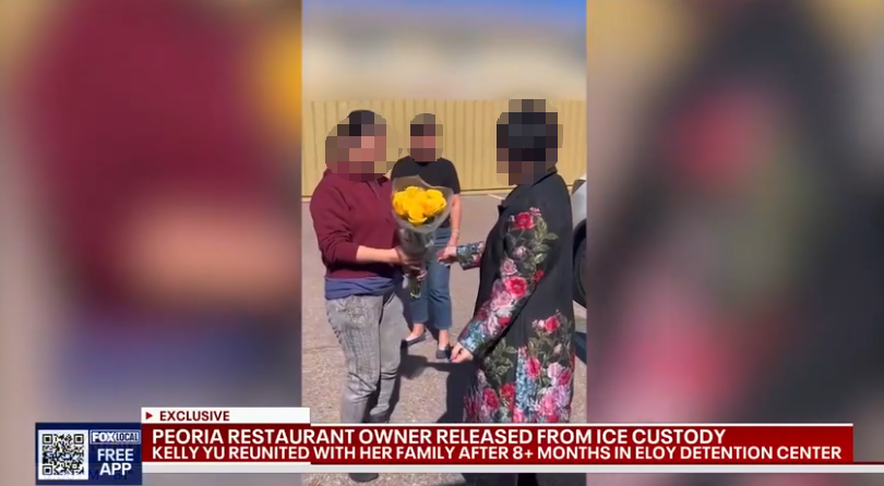 被ICE关押8个月，华女餐馆老板回家！仍须戴脚环